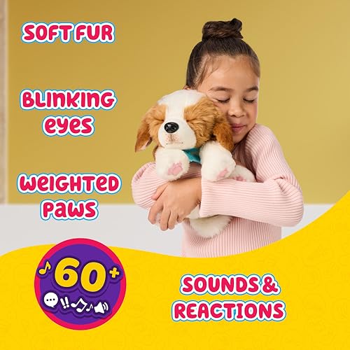 Little Live Pets My Really Real Puppy Patches The Beagle, Interactive Realistic Toy Dog with 60+ Sounds and 2-in-1 Bed, Lifelike Puppy for Ages 5+