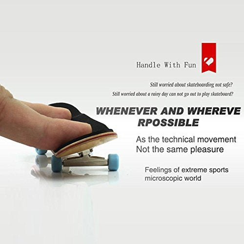 Lottoyday Professional Mini Maple Wooden Finger Skateboard Toy Set for Kids (White)