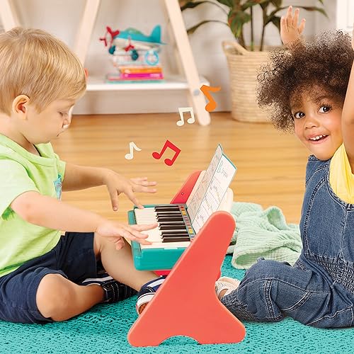 B. toys Wooden Toy Piano for Toddlers & Kids – Color-Coded Keys with Songbook – Early Learning Musical Instrument – Mini Maestro, Ages 3+