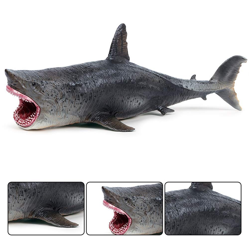 EOIVSH Megalodon Shark Toys - Large Realistic Ocean Animal Figures, Plastic Sharks for Bath, Collection, Cake Toppers & Gifts