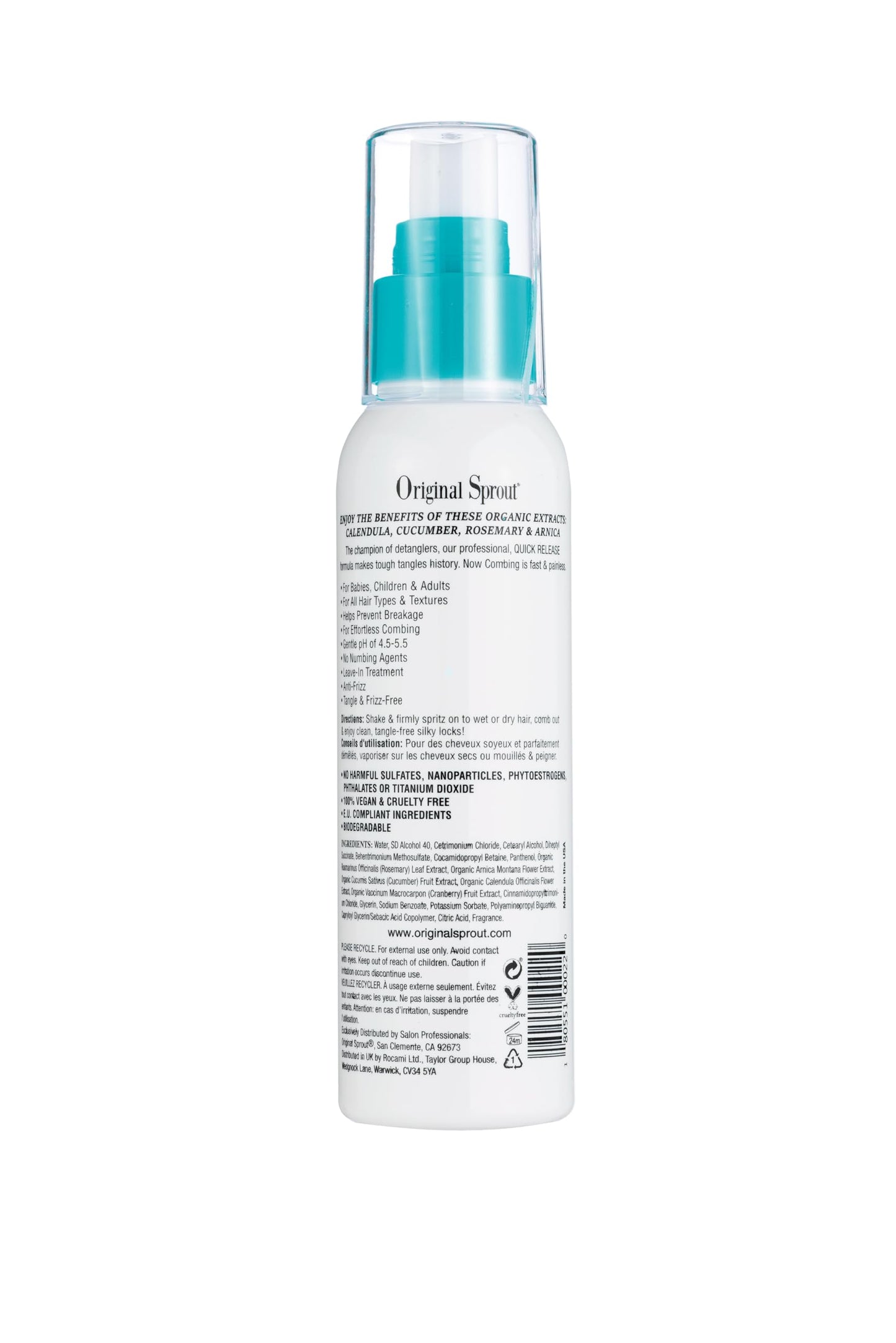 Original Sprout Miracle Detangler, Leave-In Conditioner Treatment for All Hair Types, 4 oz. Bottle