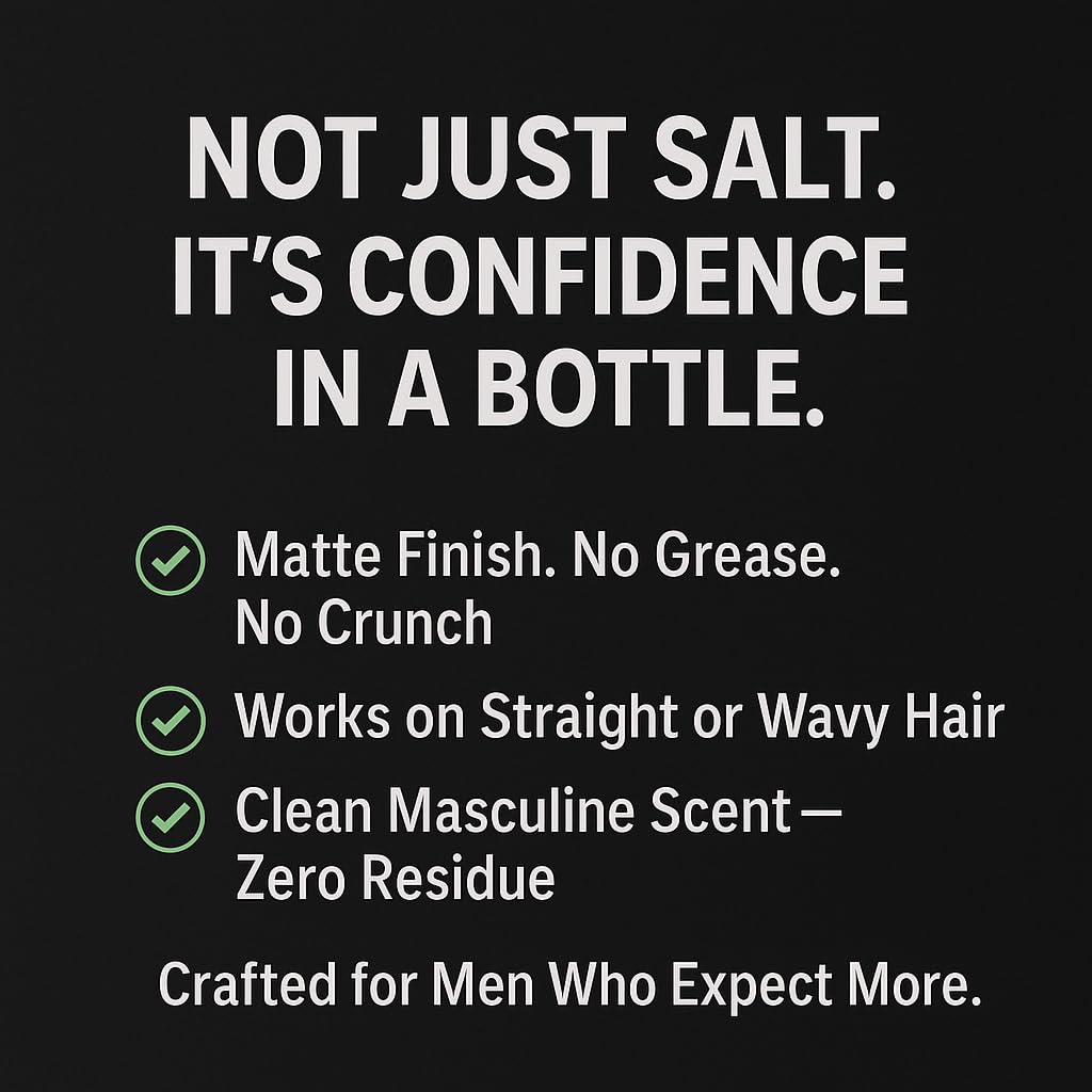 Ryan James Sea Salt Spray for Men & Women – Natural Texture & Volume Hair Spray for Effortless Beach Waves & Heat Protection, 8 Oz