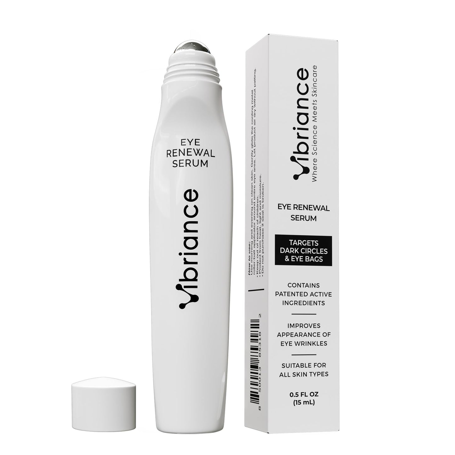 Vibriance Eye Renewal Serum - Dark Circles and Puffiness Treatment - Caffeine Formula for Reducing Bags