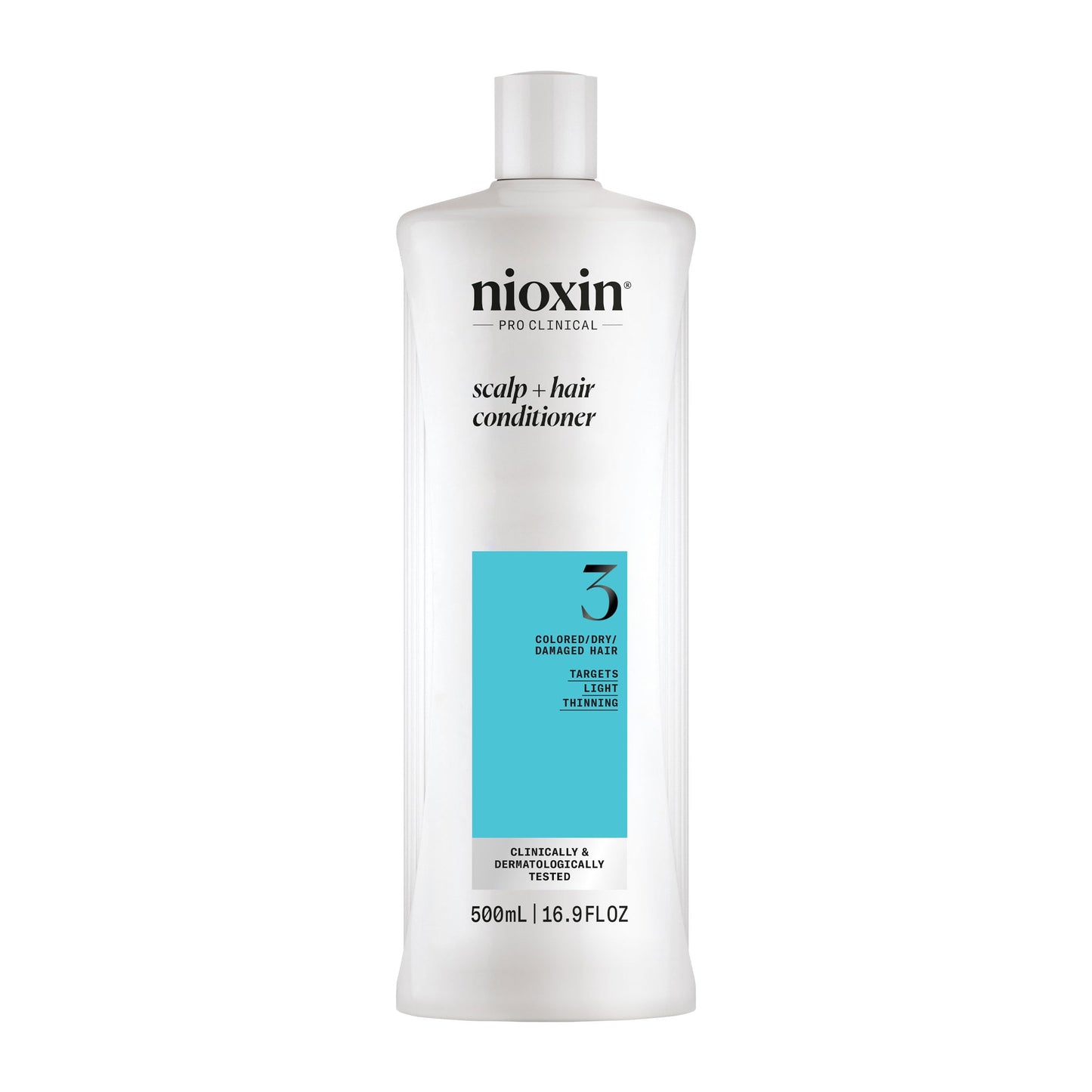 Nioxin System 3 Scalp + Hair Conditioner - Hair Thickening Conditioner for Damaged Hair with Light Thinning, 16.9 fl oz (Packaging May Vary)