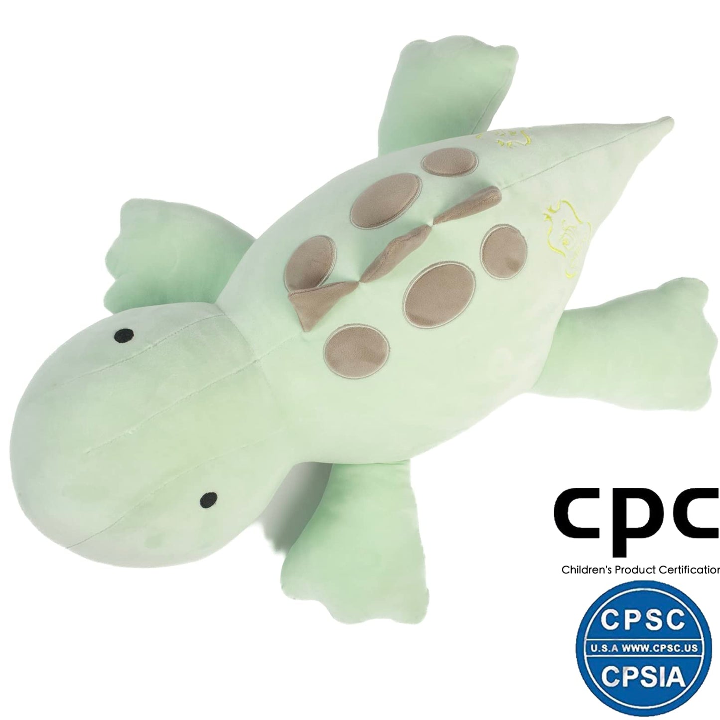 4LB Cute Weighted Stuffed Animals Plush - 24 inch Soft Weighted Dinosaur Plush Toy Pillow for Adults and Children (Green Dinosaur)