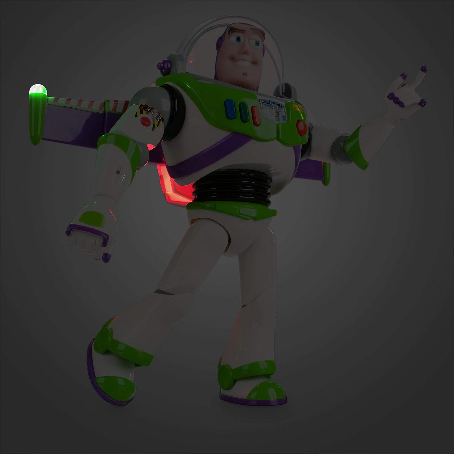 Disney Store Buzz Lightyear Talking Action Figure – Toy Story, 10+ Phrases, Interactive with Other Figures & Toys