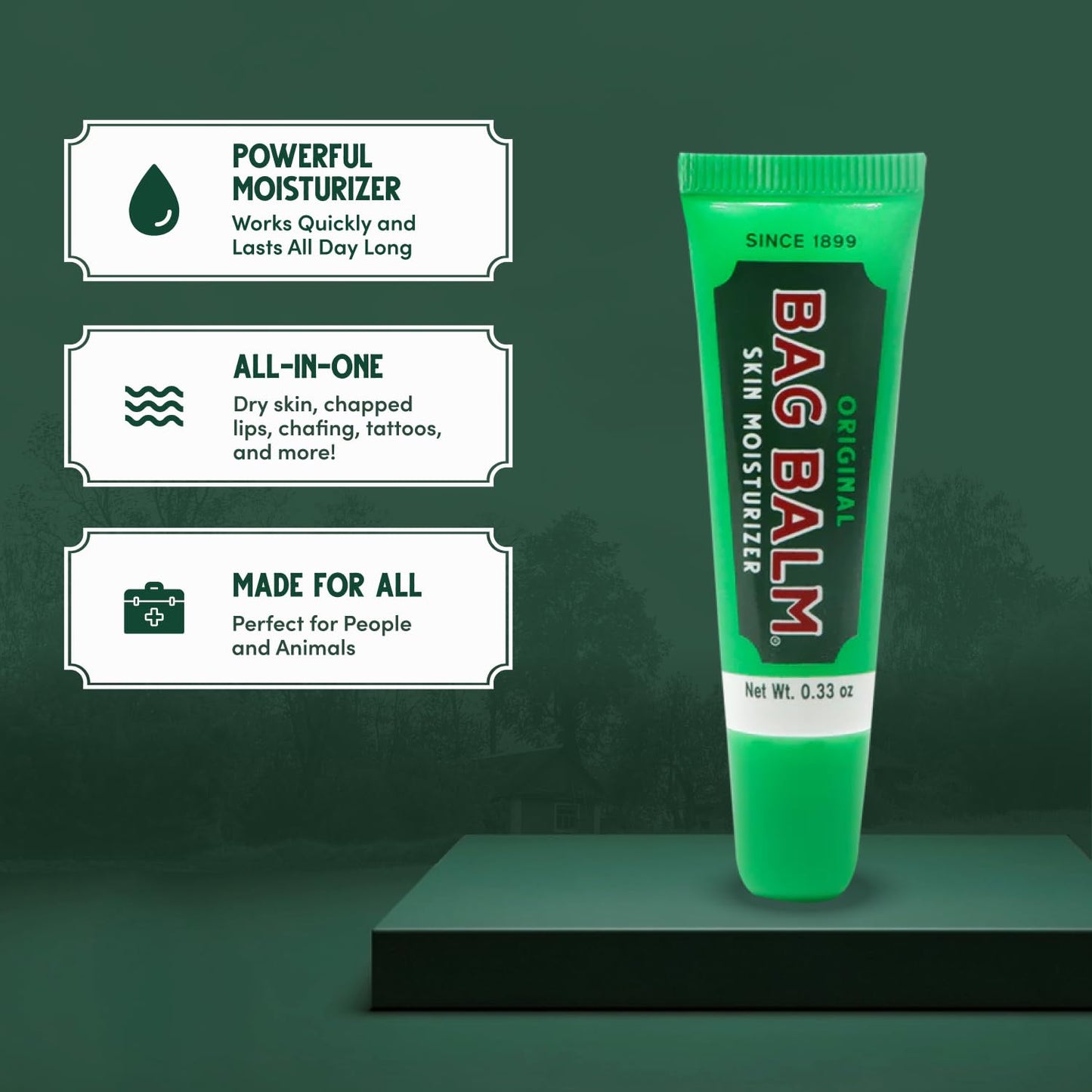 Bag Balm Original Skin Moisturizer Gift Box - 0.33oz, 4 Pack of Lip Balm Tubes