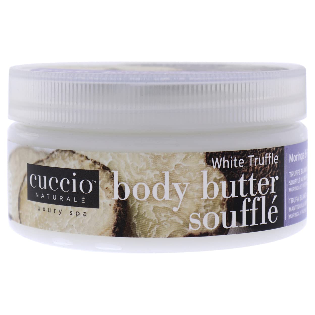 Cuccio Naturale White Truffle Body Souffle - Moringa and Patchouli, 8 Ounce - Luxurious Hydrating Body Cream - Moisturizer for Smooth and Radiant Skin