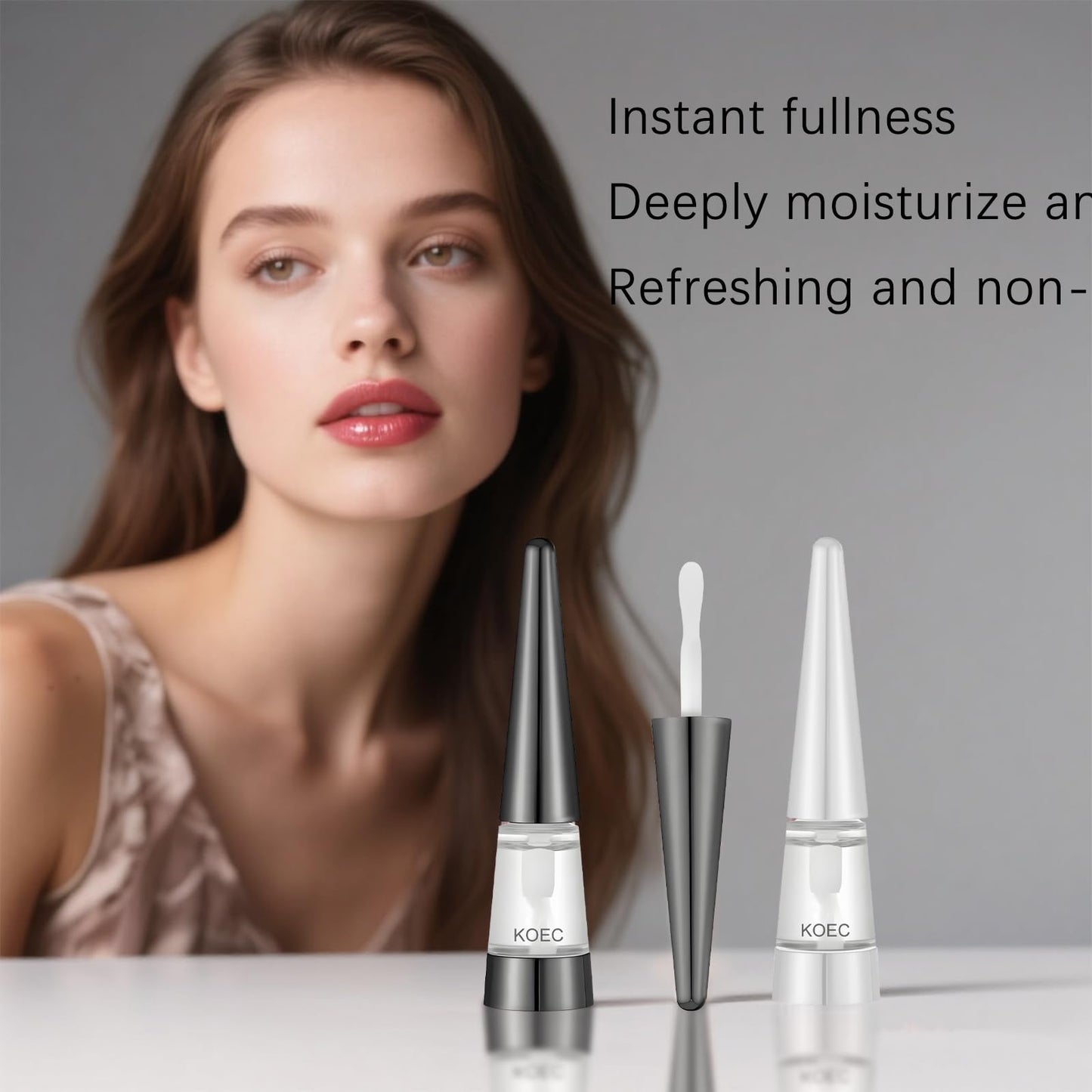 XUHUIT Lip Plumper Gloss Set | Hydrating and Volumizing Lip Treatment | Smooth Wrinkles and High Shine | Formula with Hyaluronic Acid (2)