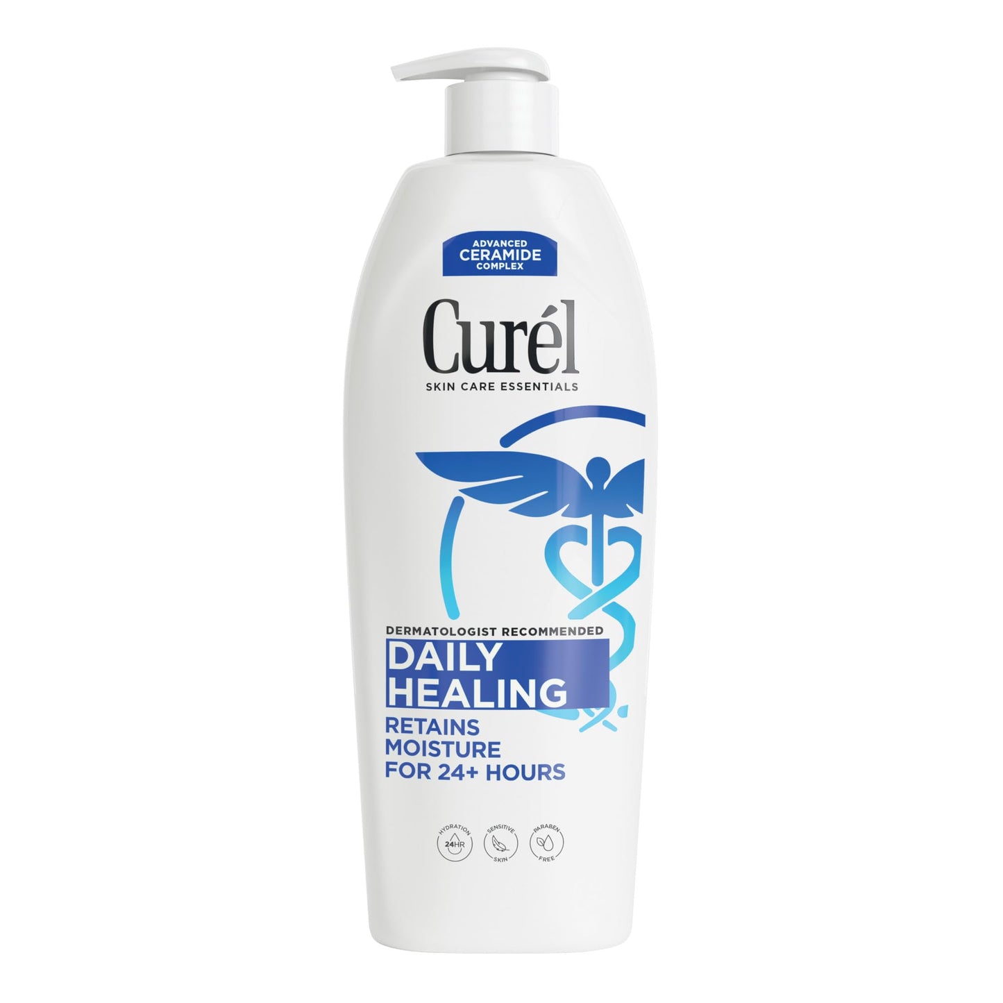 Curel Daily Healing Body Lotion for Dry Skin, Dermatologist Recommended Hydrating Body Lotion with Advanced Ceramides Complex, 20 Oz