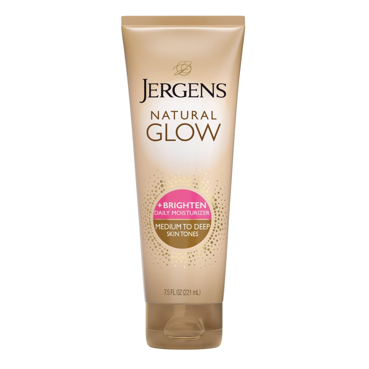 Jergens Natural Glow Self-Tanner Lotion – Sunless Tanning for Medium to Deep Skin, Daily Moisturizer with Coconut Oil, Vitamin E & Antioxidants, 7.5 oz
