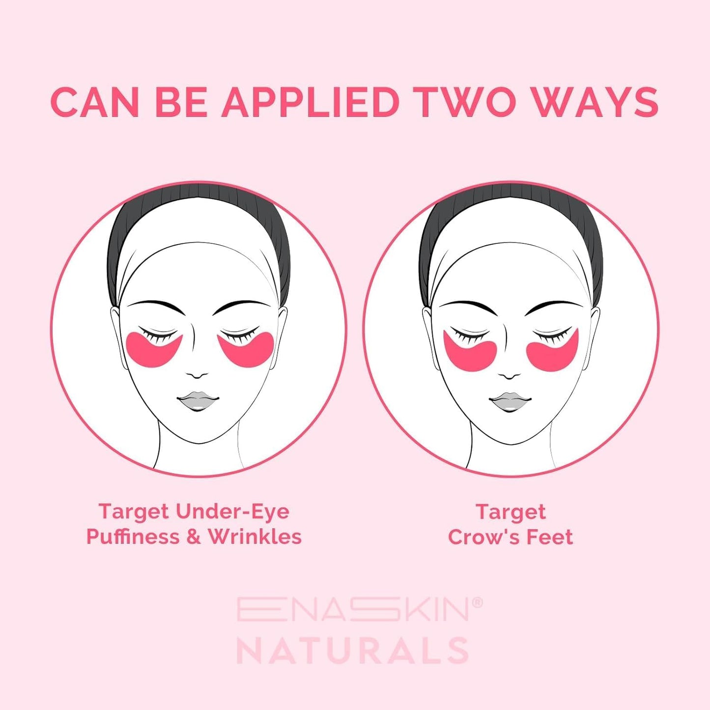 Under Eye Patches for Dark Circles & Puffiness – Caffeine Gel Masks, Wrinkle & Bag Treatment, Instant Brightening, 30 Pairs (Rose)