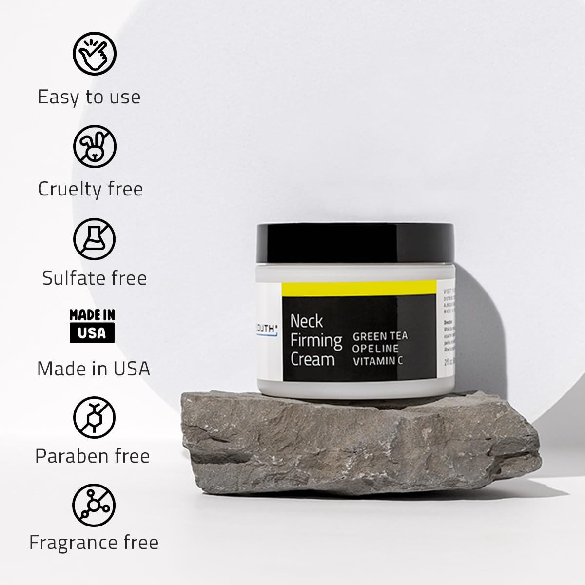 YEOUTH Neck Cream with Vitamin C – Firming Moisturizer for Face, Neck & Chest, Targets Double Chin & Décolletage, 2oz