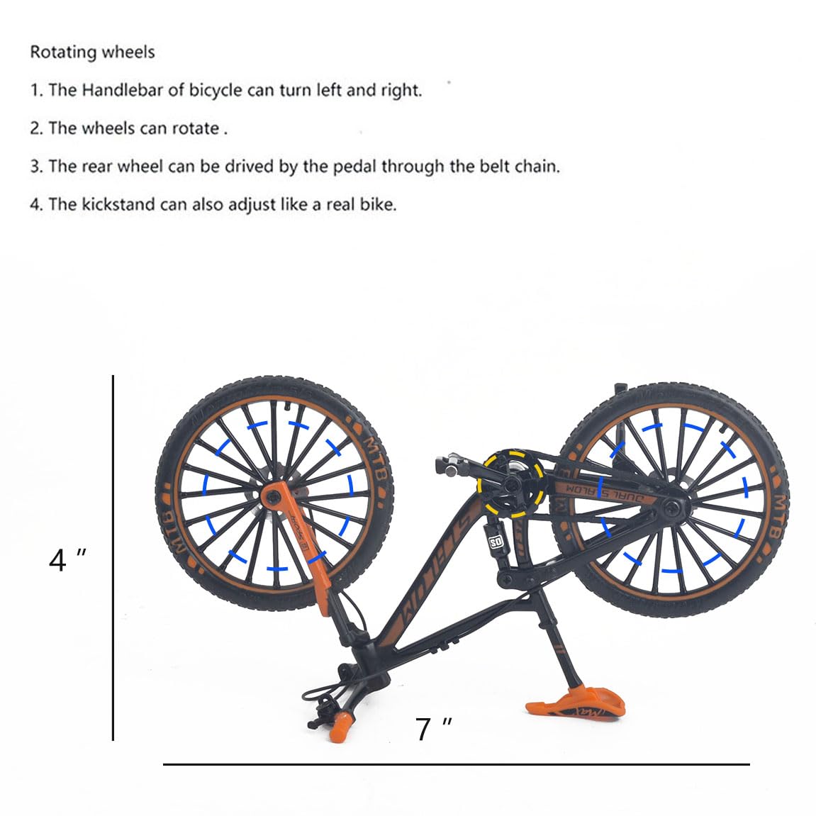 Ailejia Mini Finger Mountain MTB Bike Ornament – Downhill Racing Bicycle Toy, Cake Topper & Home Decoration, Black Red