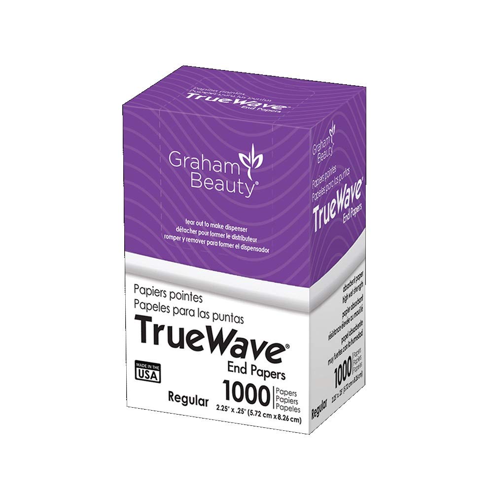 Graham Beauty Salon Truewave Regular Perm End 2.25" x 3.25" Paper 1000 Pcs - HC-56174
