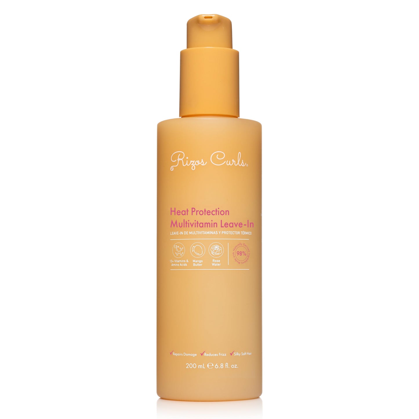 Rizos Curls Multivitamin Leave-In Heat Protectant up to 450°F – Strengthens, Repairs & Adds Shine for All Hair Types 1A–4C – Sulfate-Free