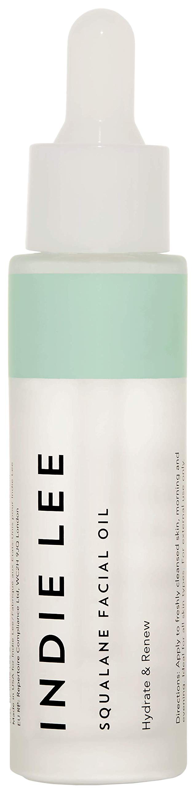 Indie Lee 100% Squalane Oil – Daily Face Moisturizer for Dry Skin, Fine Lines & Wrinkles, Brightens & Evens Skin Tone, 30ml