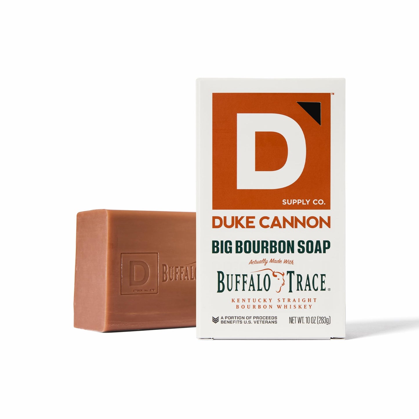 Duke Cannon Extra Large Men's Bar Soap – Hydrating Bourbon Scent, 10 oz Big Brick, USA-Made for All Skin Types