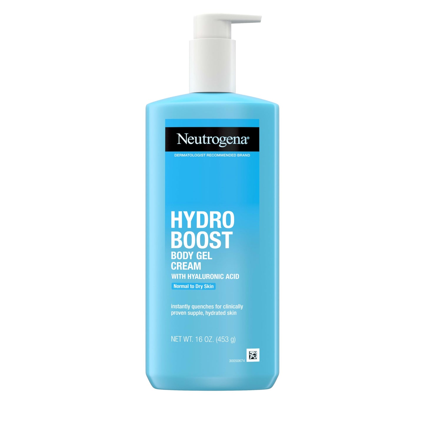 Neutrogena Hydro Boost Body Gel Cream – Fragrance-Free Hydrating Lotion with Hyaluronic Acid, Lightweight Moisturizer for Normal to Dry Skin, 16 oz