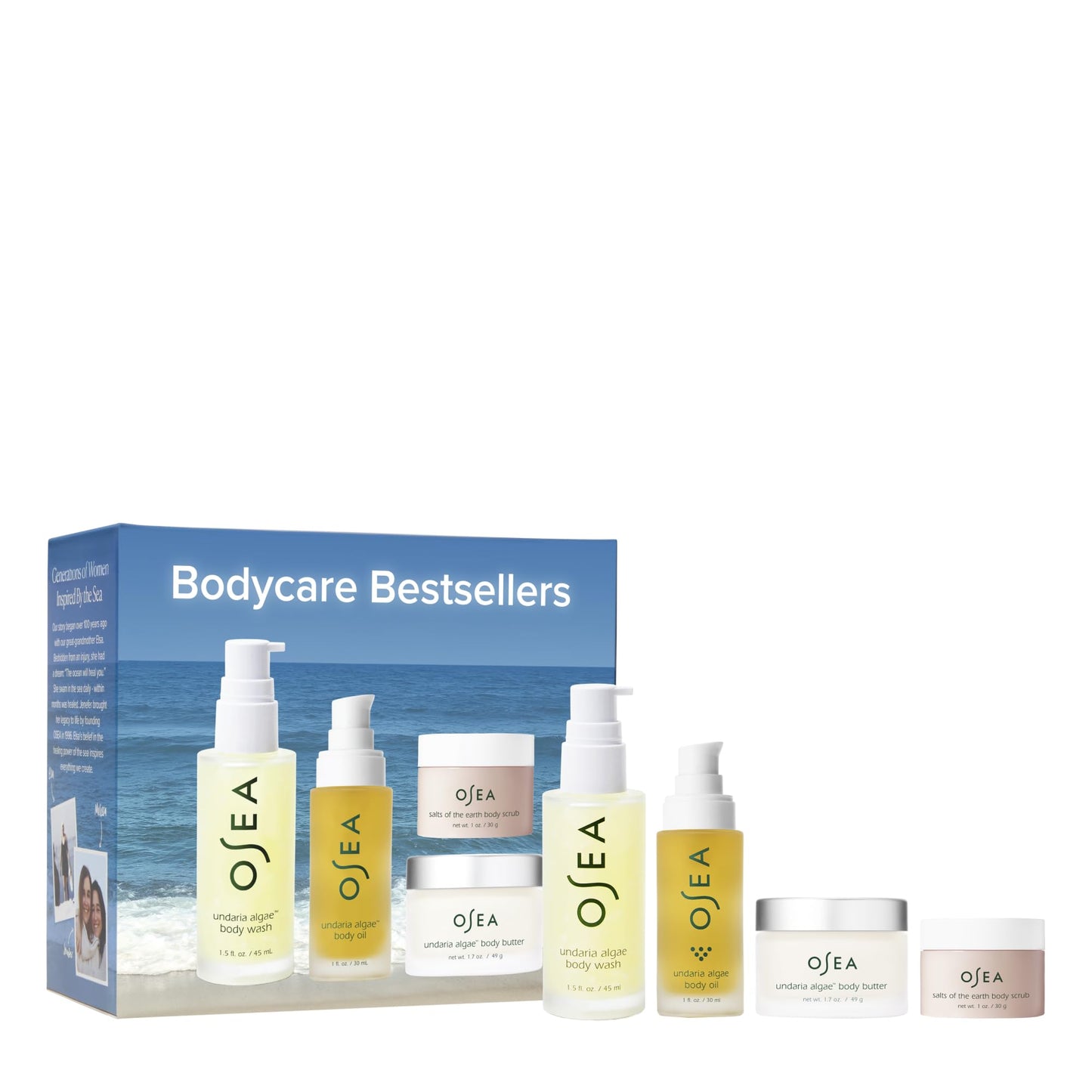 OSEA Bodycare Bestsellers Skincare Set - 4-piece Body Travel Set - 1oz - Body Oil, Body Butter, Body Scrub, & Body Wash
