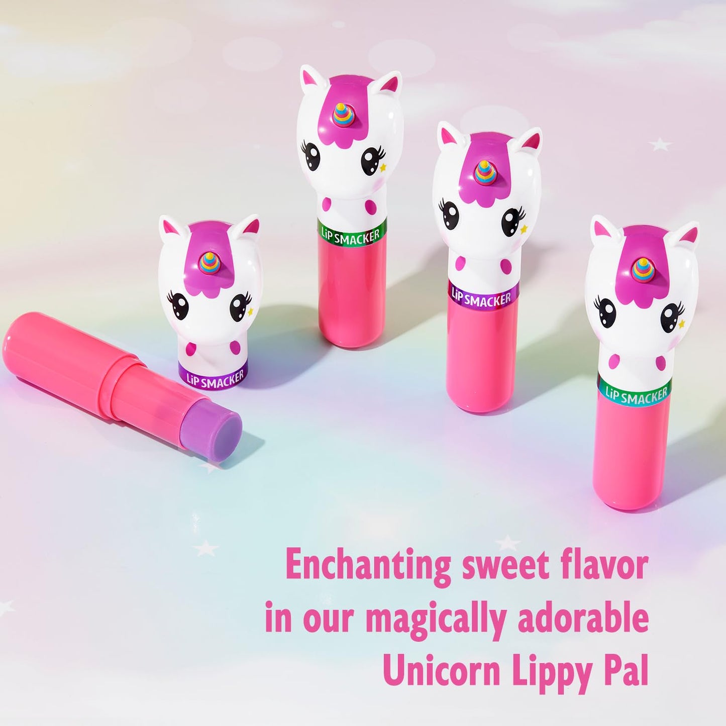 Lip Smacker Lippy Pals Unicorn Lip Balm – Flavored, Moisturizing, Soft Shine, Hydrating & Vegan, Fun Tasty Unicorn Magic