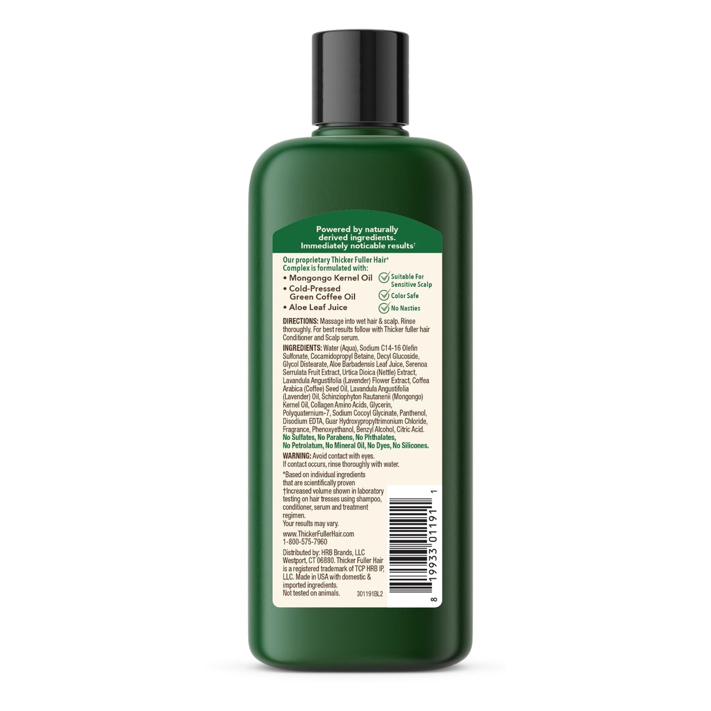 Thicker Fuller Hair 2-in-1 Thickening Shampoo and Conditioner for Men - Shampoo for Thinning Hair - Hydrating Shampoo with Aloe Leaf Juice - 12 oz.