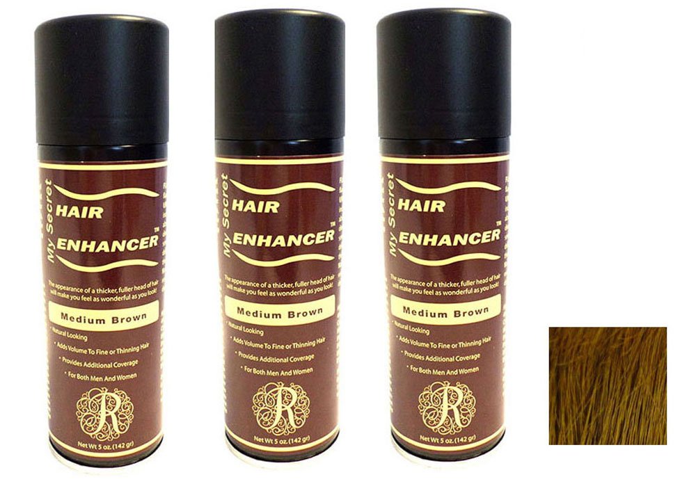 My Secret Hair Enhancer Medium Brown 5oz 3 pack