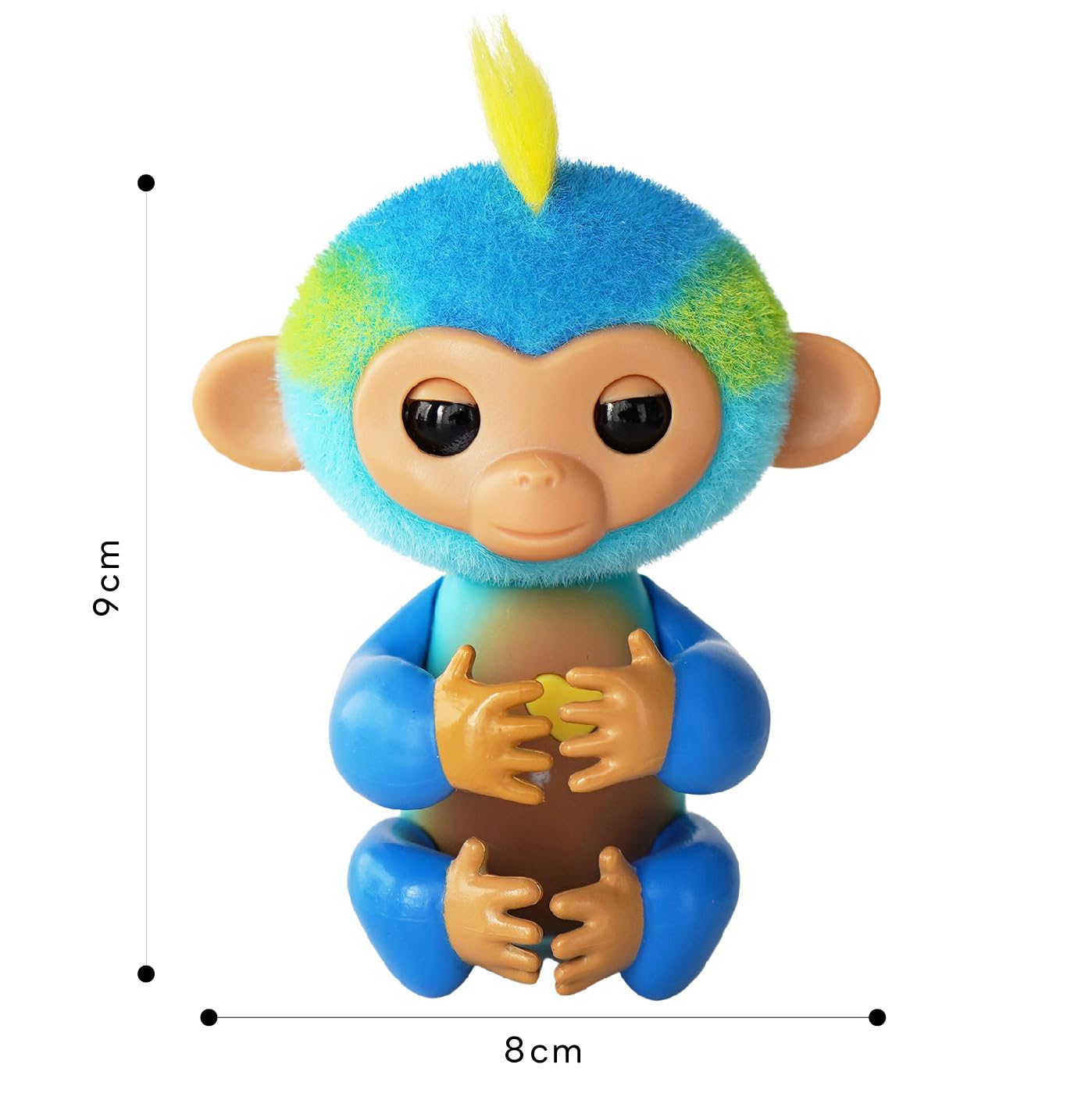 Fingerlings 2023 NEW Interactive Baby Monkey Reacts to Touch – 70+ Sounds & Reactions – Leo (Blue)