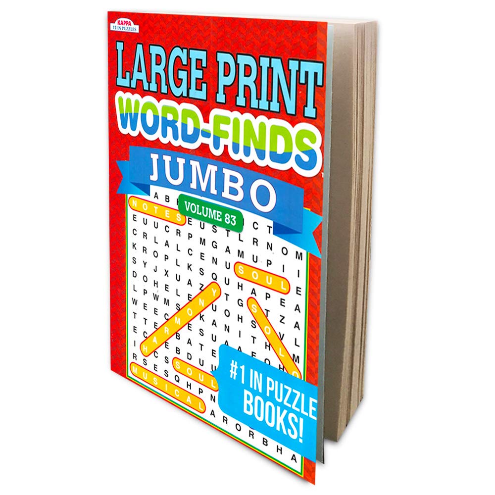 Word Find Puzzle Books for Adults Seniors - Set of 4 Jumbo Word Search Books with Large Print (Over 380 Pages Total with Bookmark)