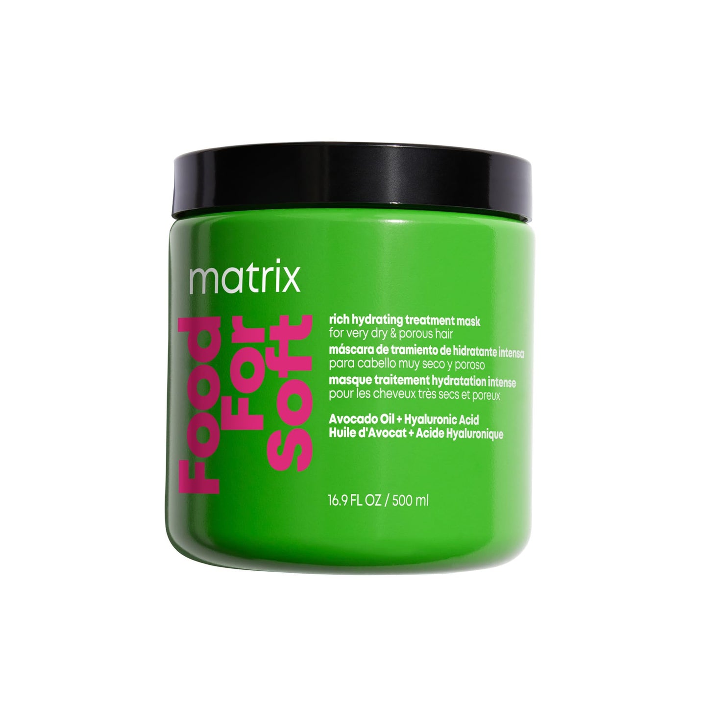 MATRIX Food For Soft Rich Hydrating Hair Mask with Avocado Oil & Hyaluronic Acid – Deep Conditioner for Dry, Brittle Hair, Adds Shine & Softness