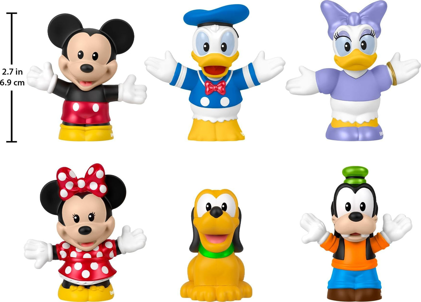Fisher-Price Little People Toddler Toy Disney Mickey Mouse & Friends 6-Piece Figure Set for Preschool Pretend Play Kids Ages 18+ Months