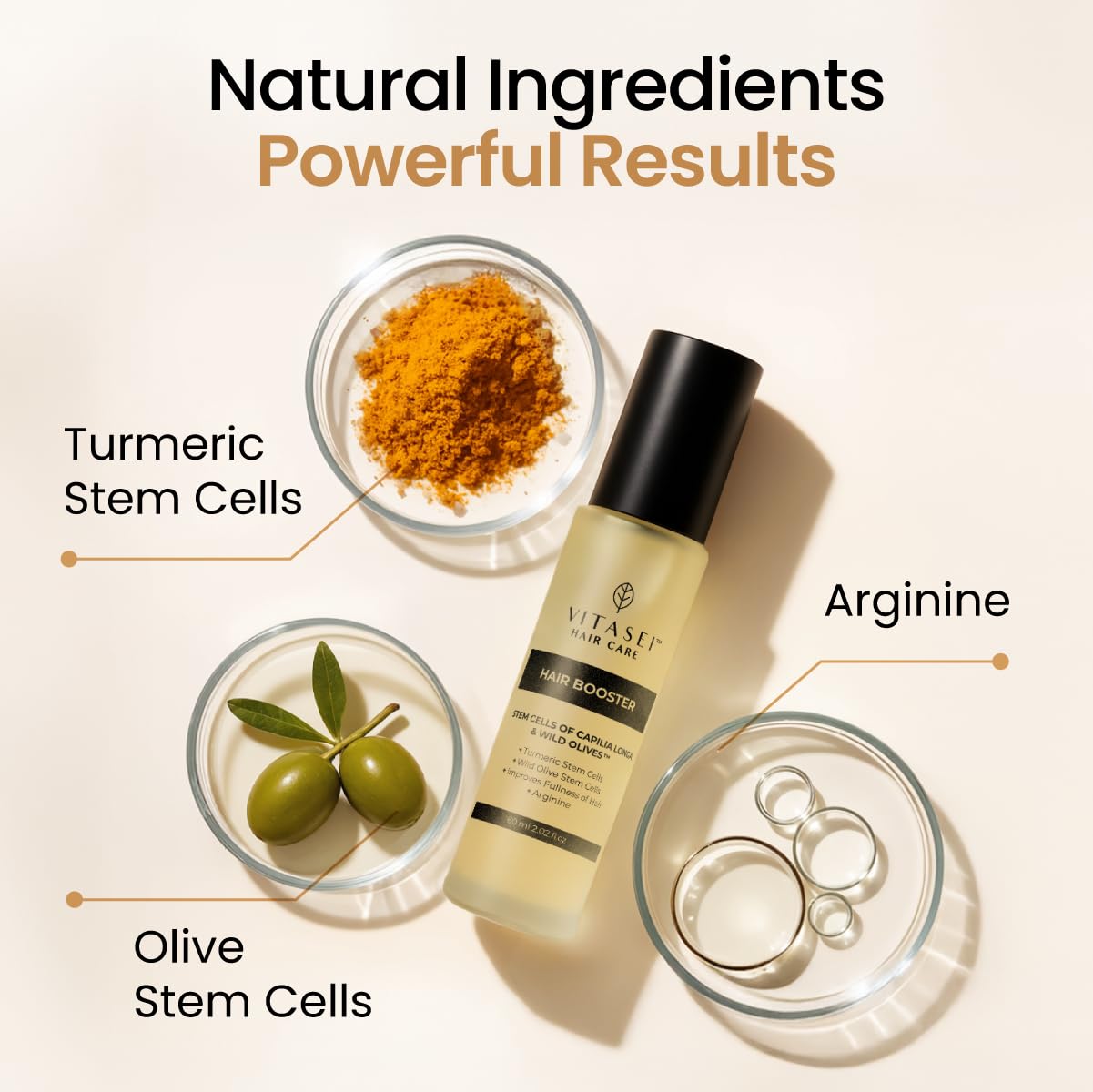 Hair Booster Serum for Women & Men – Peptide-Enriched Hair Tonic with Capilia Longa & Arginine for Thick, Strong, Revitalized Hair – 2 Fl Oz, 3 Pack