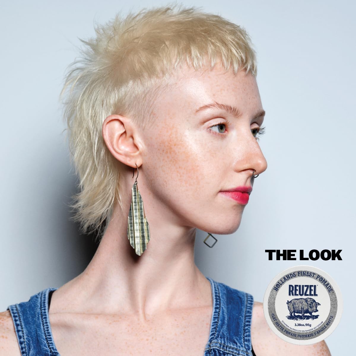 REUZEL Clay Matte Pomade, Medium All Day Hold, Water Soluble Styling, Matte Finish and Flake Free, Easy To Wash Out, For All Hair Types