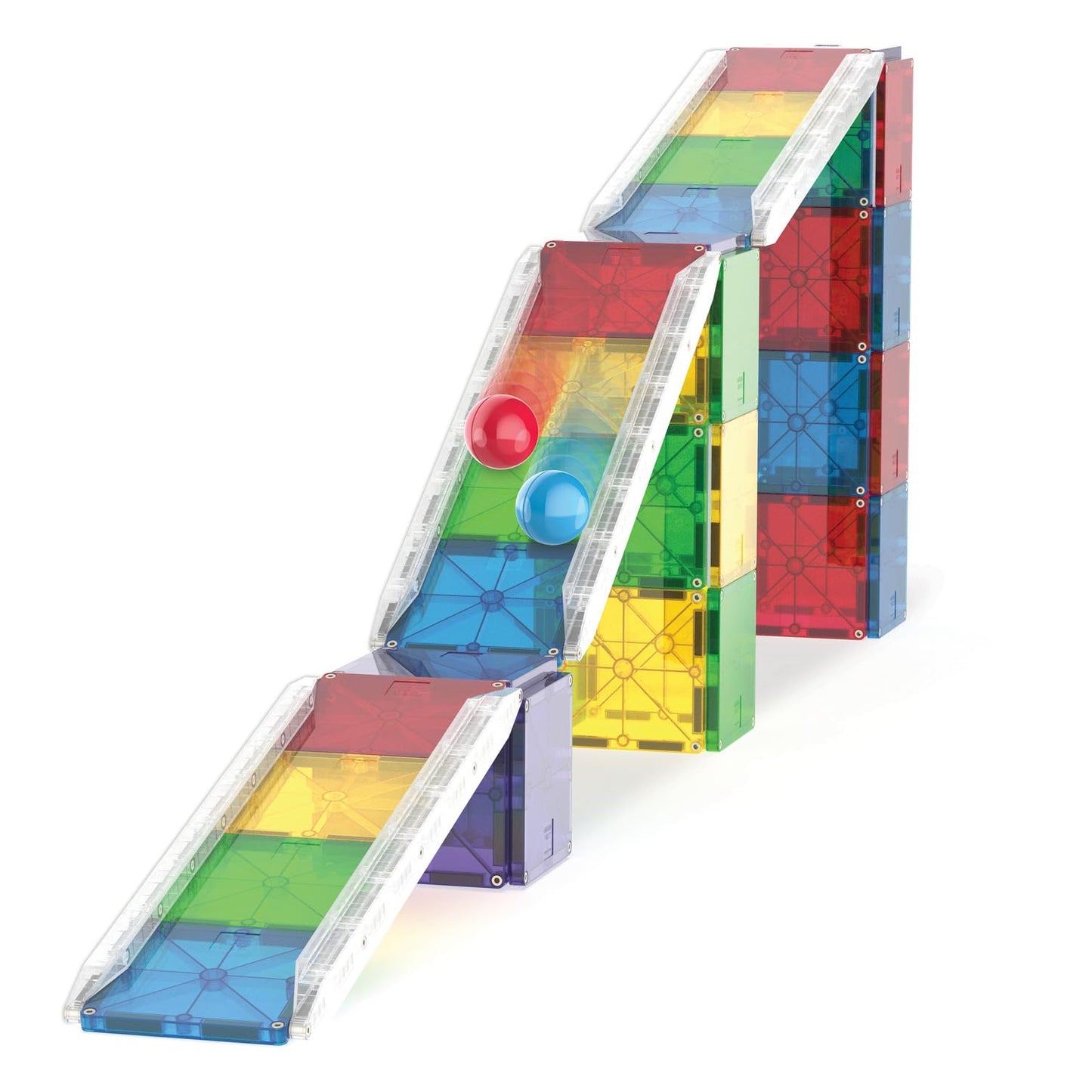 MAGNA-TILES Rail Racers Deluxe 90-Piece Magnetic Construction Set, The Original Magnetic Building Brand