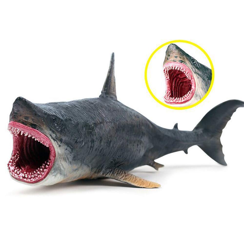 EOIVSH Megalodon Shark Toys - Large Realistic Ocean Animal Figures, Plastic Sharks for Bath, Collection, Cake Toppers & Gifts