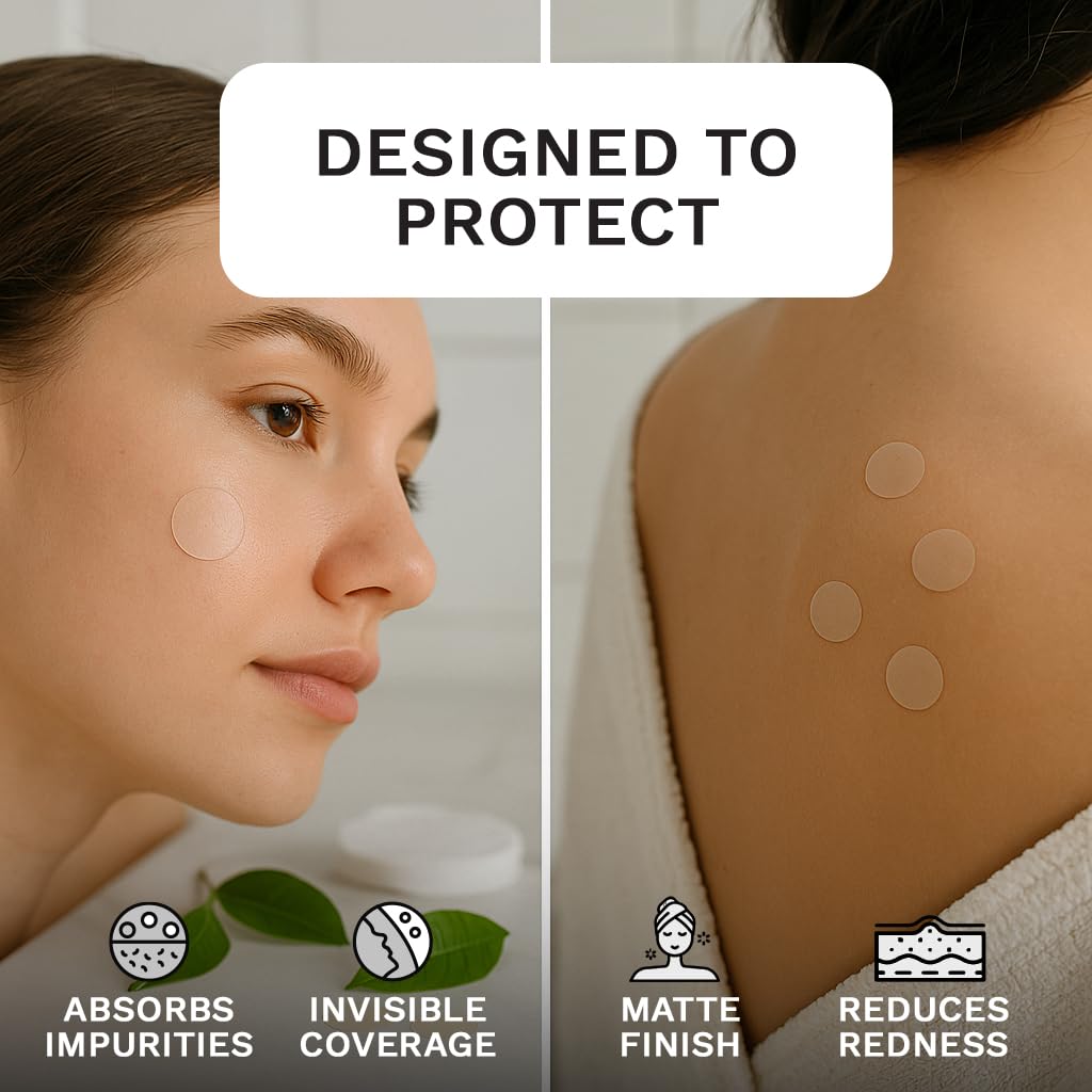 LE GUSHE Korean Pimple Patches 132 Dots - Hydrocolloid Acne Stickers with Tea Tree Oil, Invisible, Dermatologist Tested Skincare
