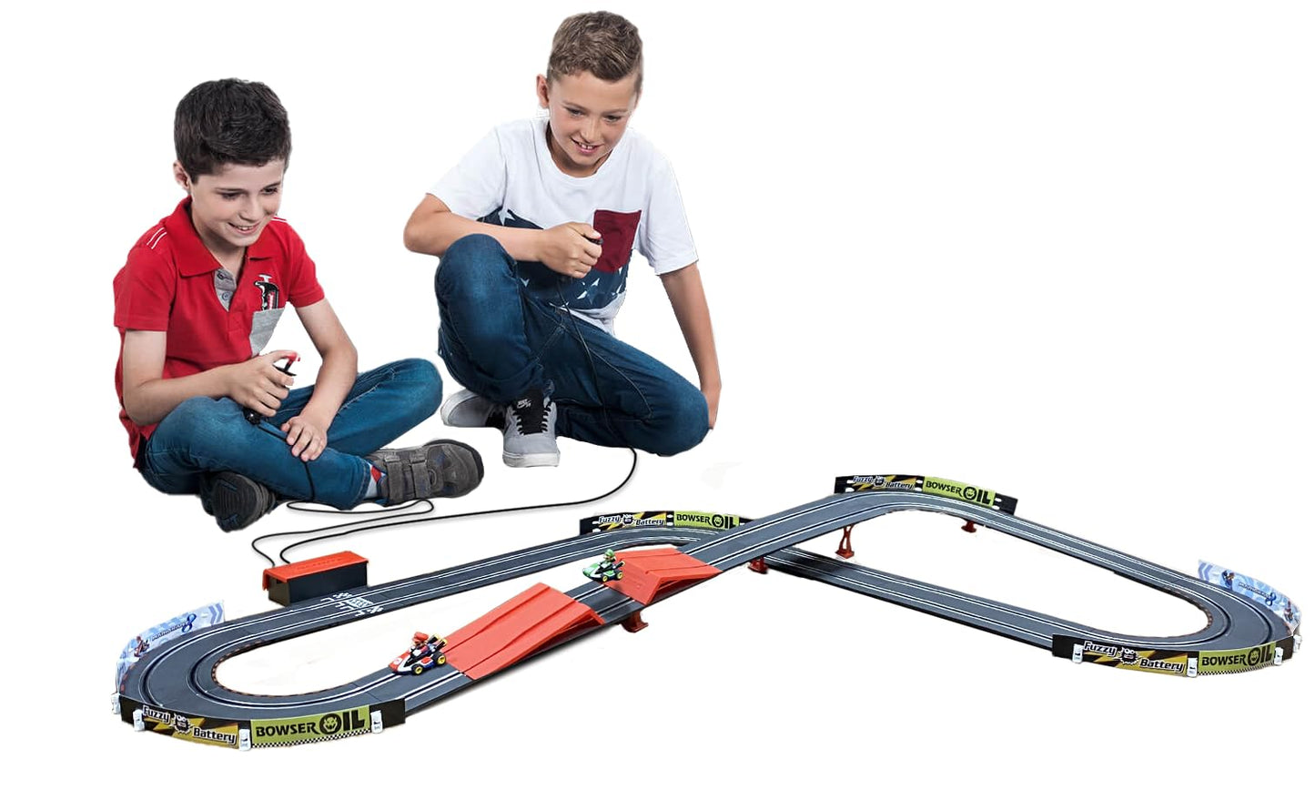 Carrera GO Battery Operated 1:43 Scale Slot Car Racing Toy Track Set with Jump Ramp for Kids Ages 5 Years and Up, Mario Kart