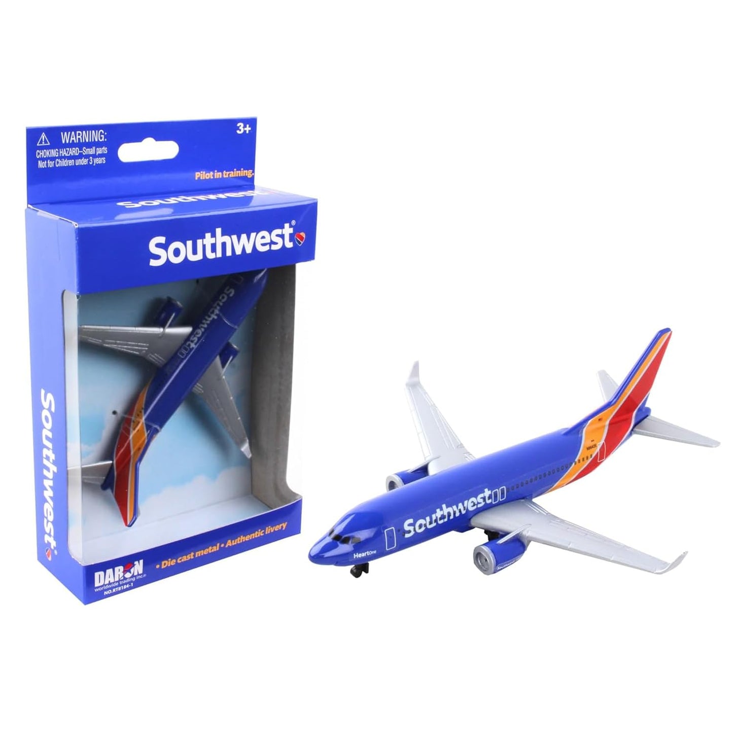 Daron Toy Airplane – Southwest Airlines – Die-Cast Metal Model Airplane Toy with Plastic Parts for Kids Ages 3+