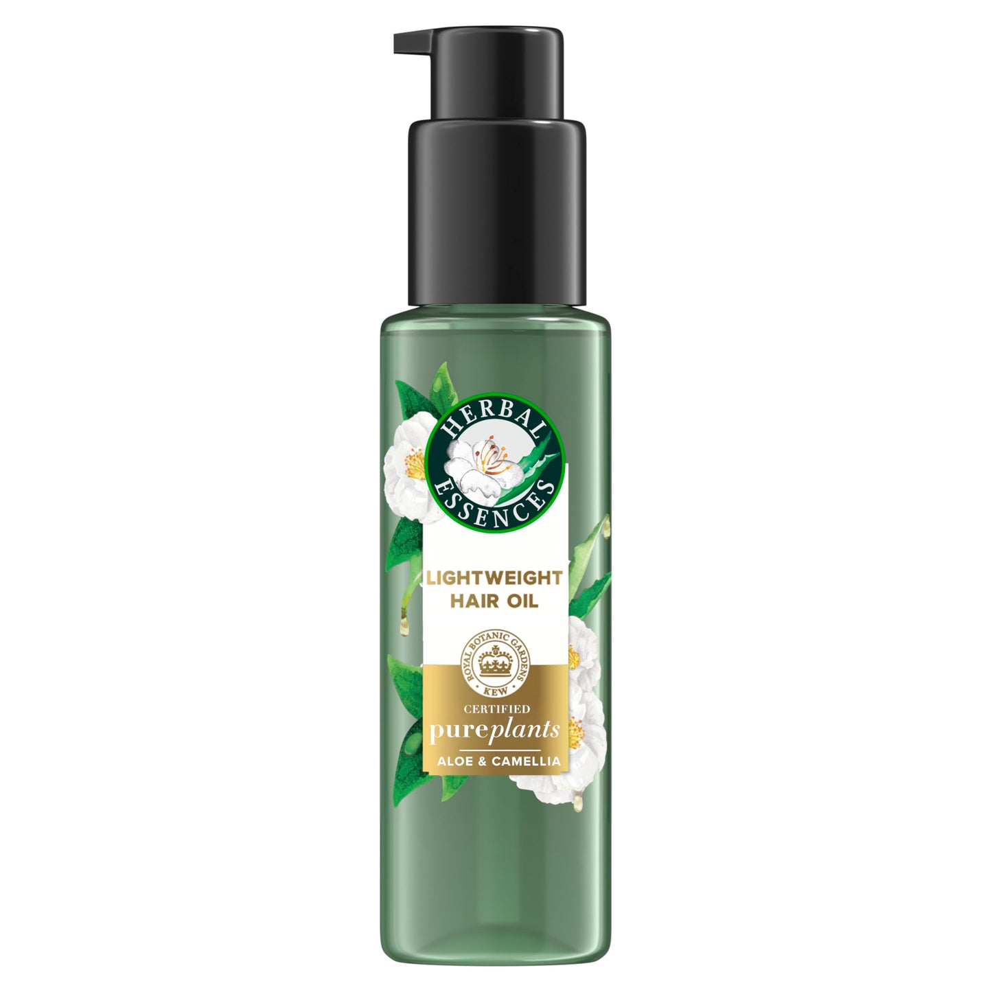 Herbal Essences Lightweight Hair Oil, Certified Pure Plants, with Aloe and Camellia Flower Oil, 3.2 fl oz