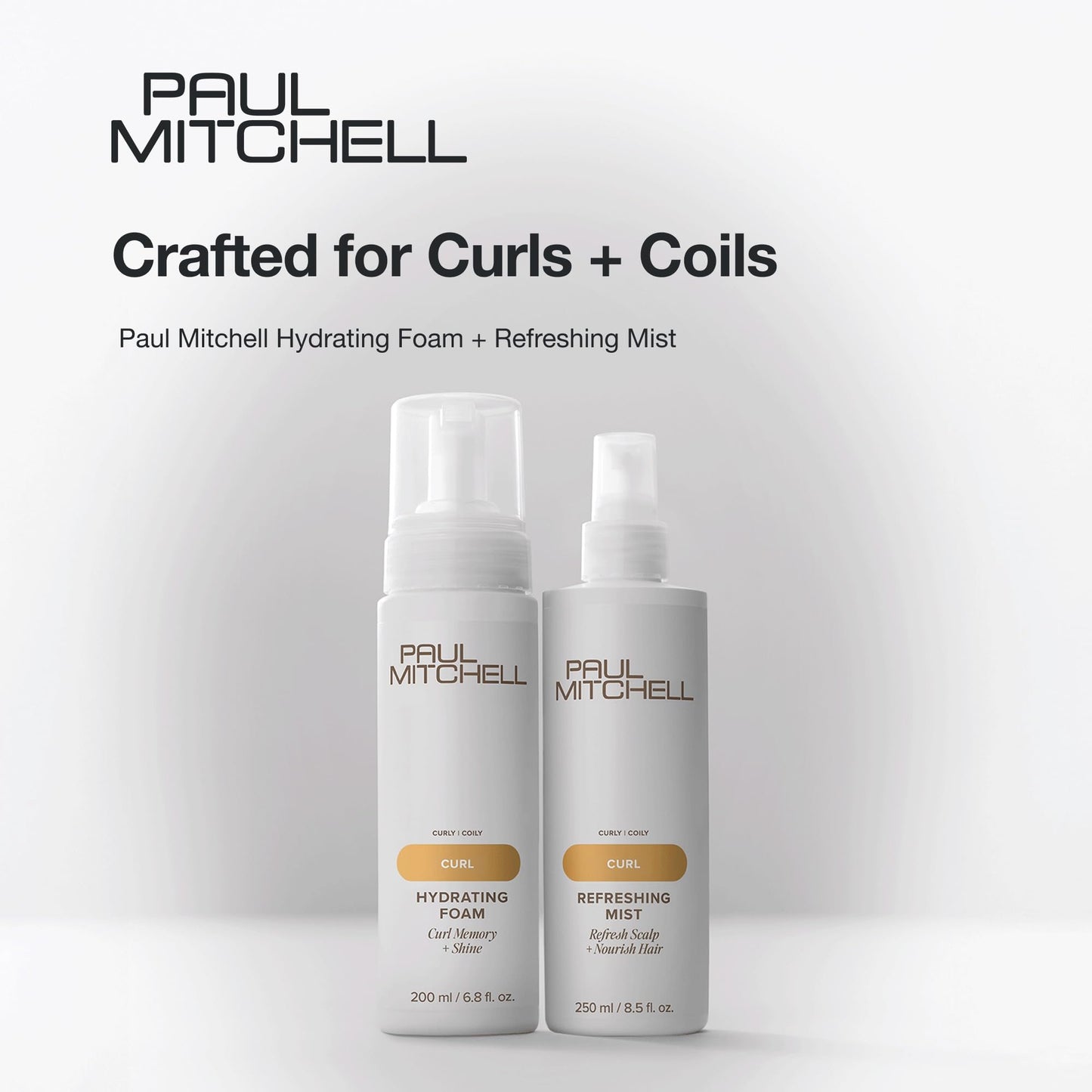 Paul Mitchell Hydrating Foam, Provides Curl Memory + Shine, For Curly + Coily Hair, 6.8 fl oz