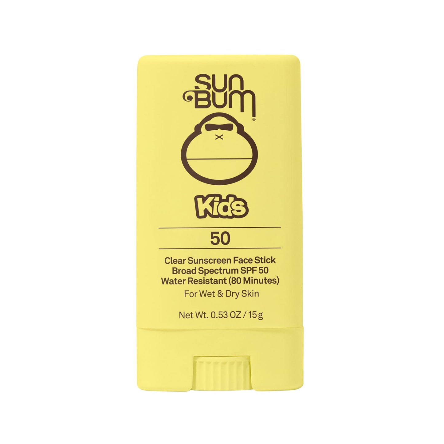 Sun Bum Kids SPF 50 Clear Face Stick Sunscreen – Broad Spectrum with Vitamin E – Reef Friendly, Oxybenzone & Octinoxate Free, Travel Size 0.53 oz