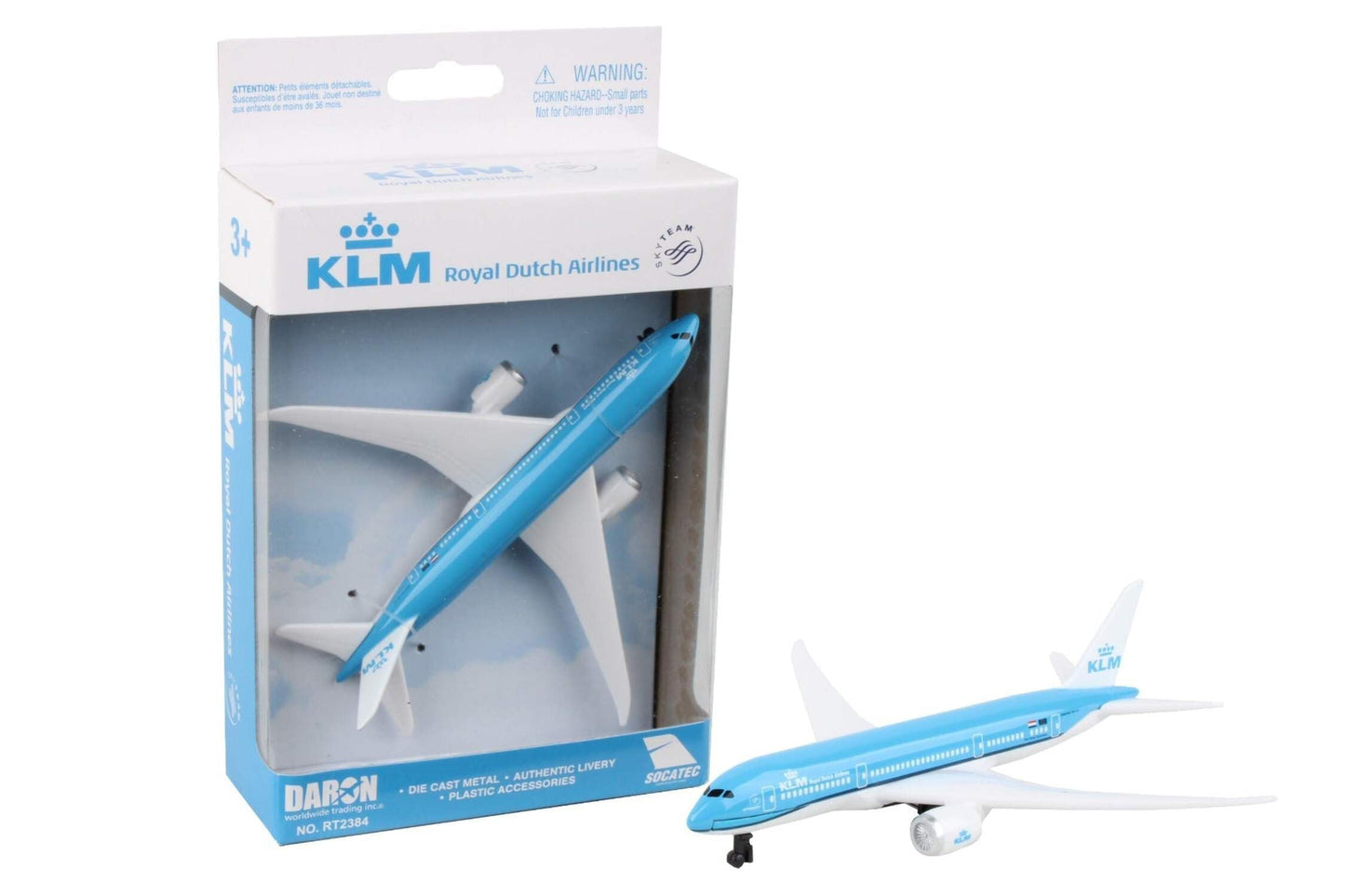 Daron Toy Airplane – KLM 787 – Die-Cast Metal Model Airplane Toy with Plastic Parts for Kids Ages 3+