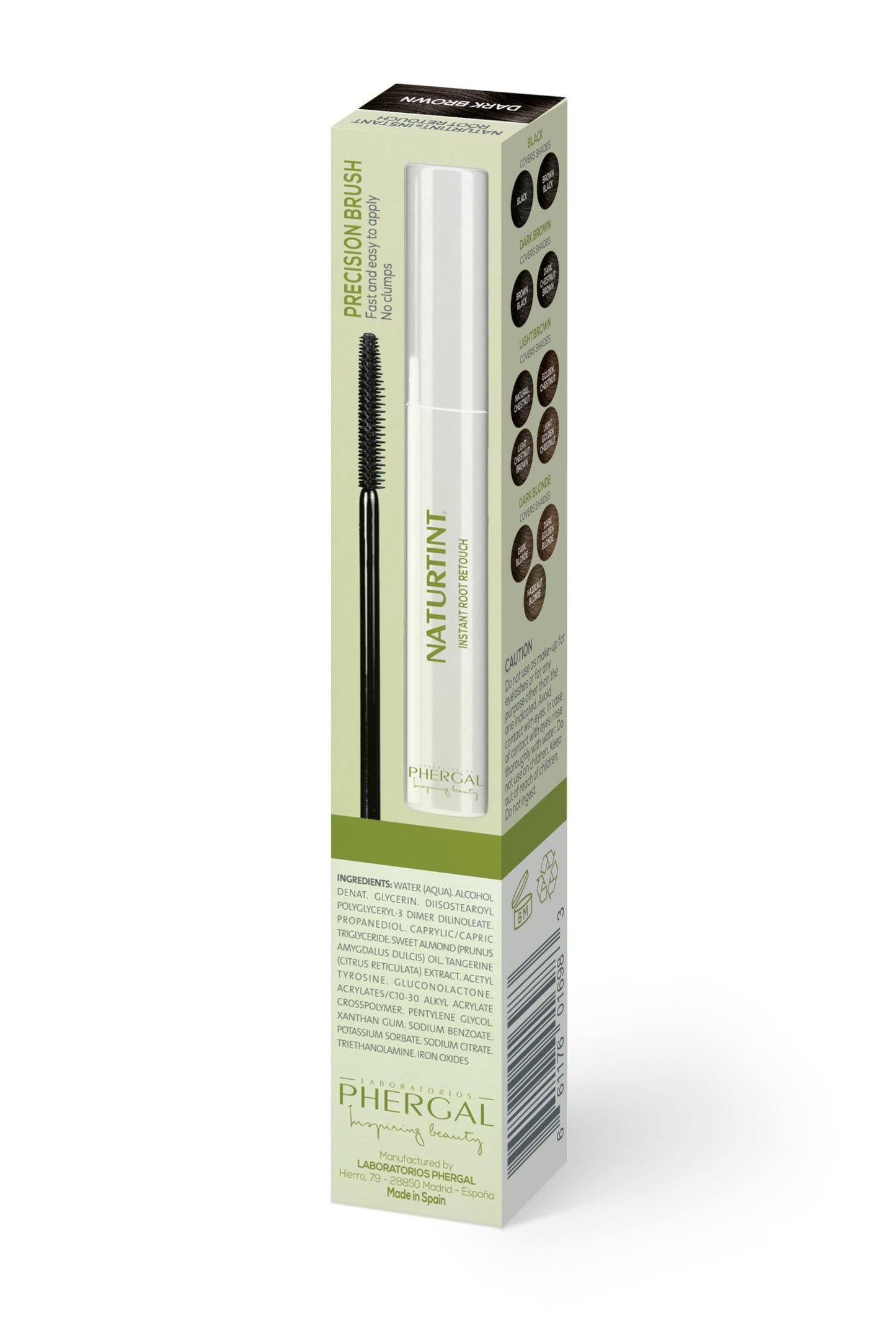 Naturtint Instant Root Retouch - Dark Brown 2-in-1 Gray Coverage, 0.33 fl oz