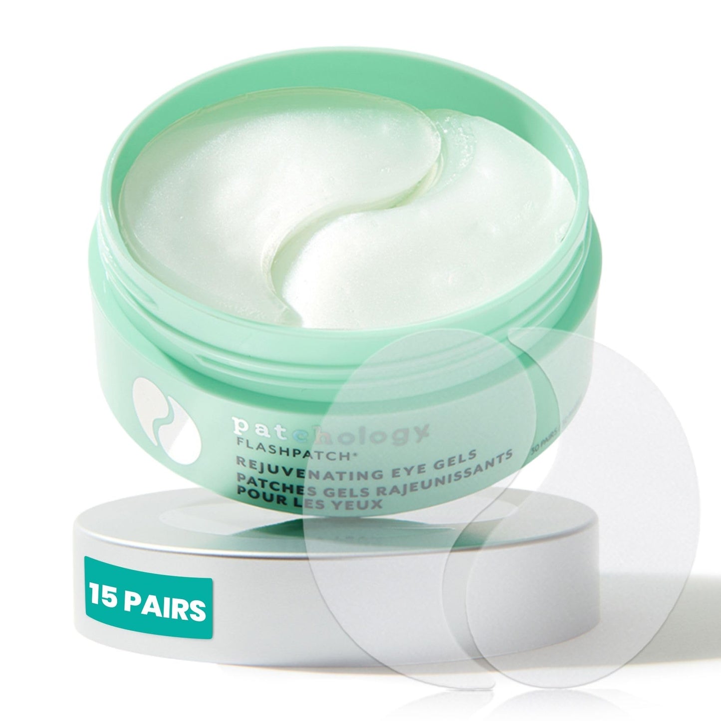 Patchology Rejuvenating Under Eye Patches - Hydrating Caffeine & Collagen Eye Mask for Dark Circles, Puffiness & Wrinkles, 15 Pairs