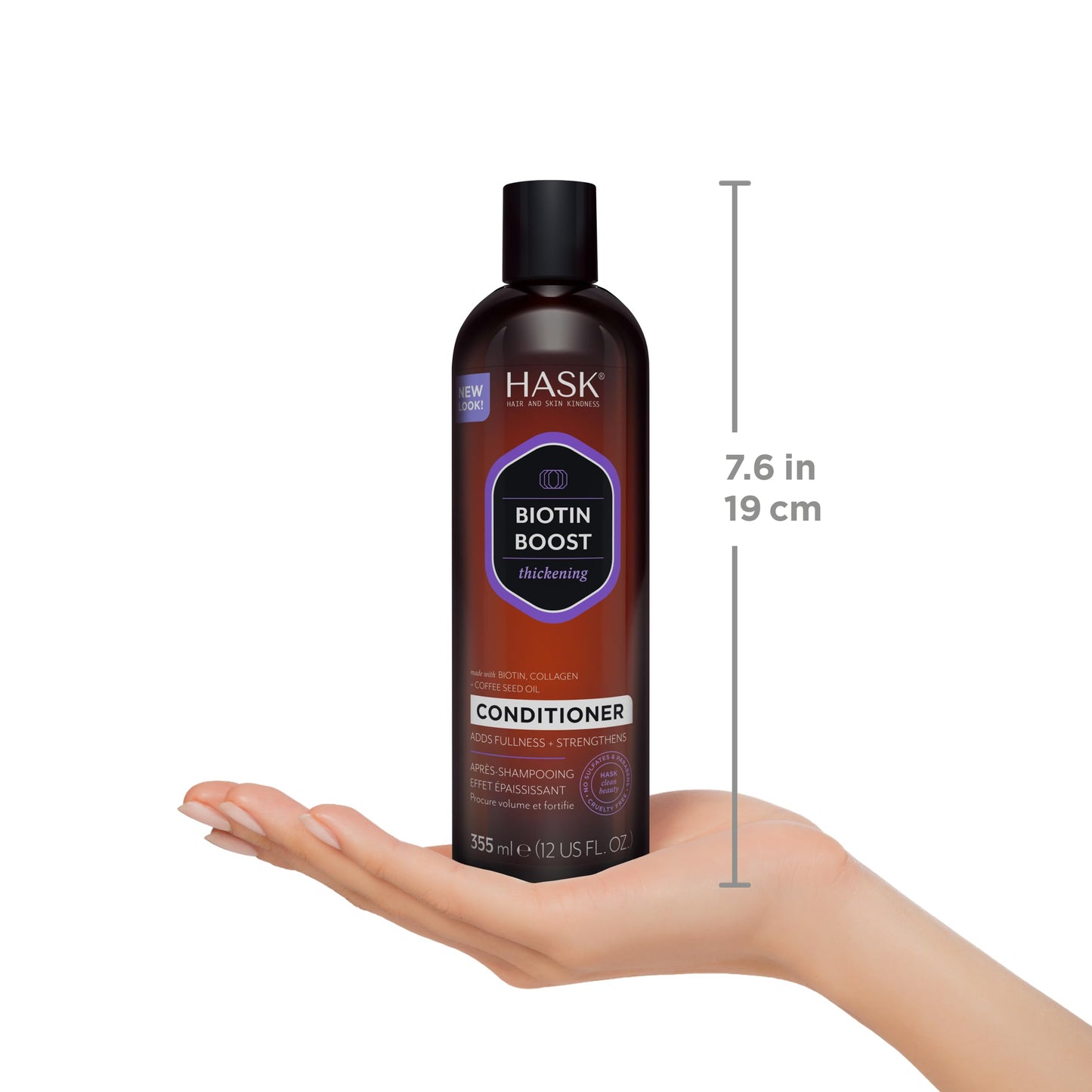 HASK Biotin Boost Thickening Shampoo & Conditioner Set | Adds Volume & Strength | Sulfate-Free, Paraben-Free, Color Safe Hair Care | 12oz Each