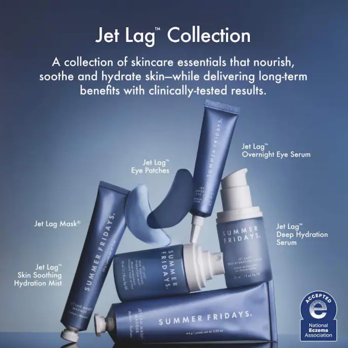 Summer Fridays Jet Lag Under Eye Patches, 6 Pairs – Hydrating & Depuffing Hydrogel Masks with Caffeine & Peptides for Bright Eyes