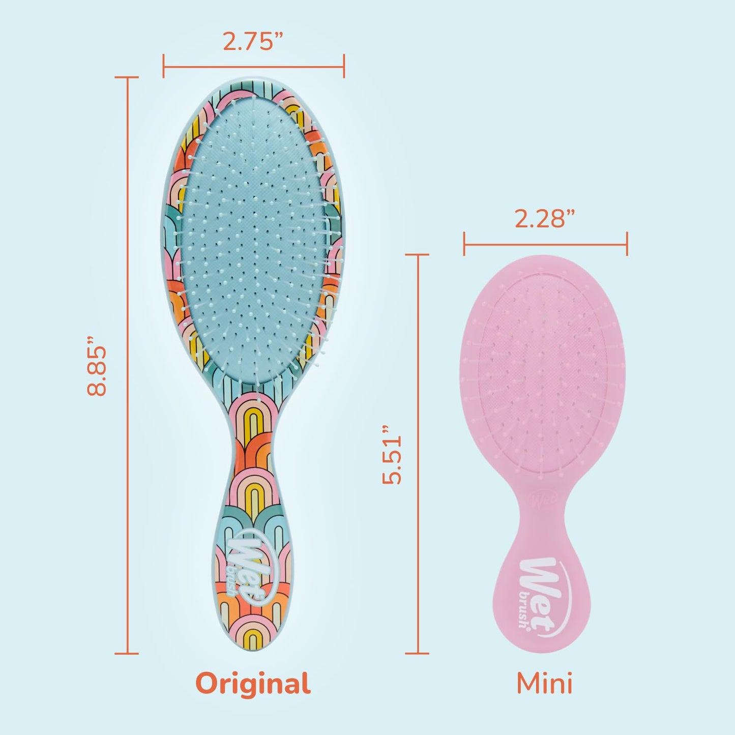 Wet Brush Original Detangler Hair Brush – Rainbow Sun Days Limited Edition, Ultra-Soft IntelliFlex Bristles for Wet & Dry Hair, Women & Men