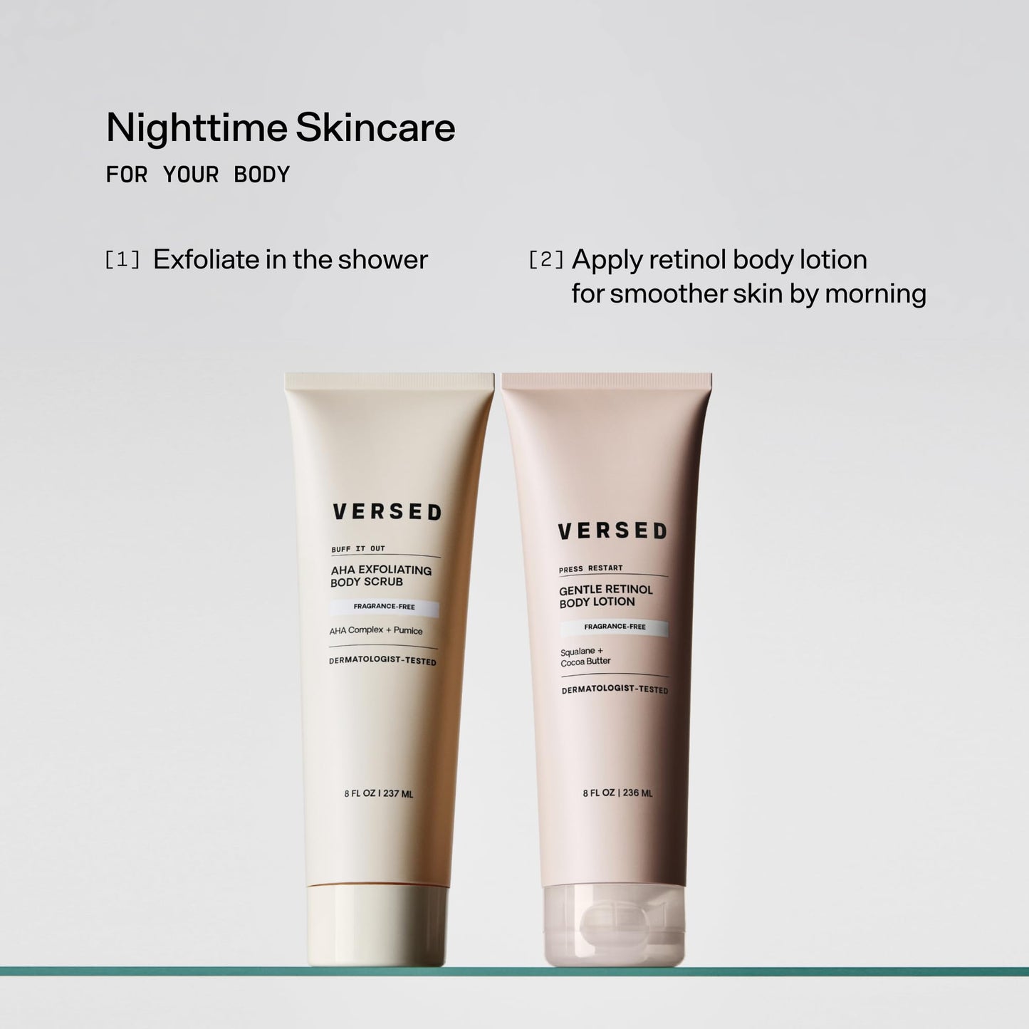 Versed Buff It Out AHA Body Scrub & Mask – Lactic & Glycolic Acid Exfoliant with Microfine Pumice, Smooths Dry Bumpy Skin, Vegan 8 oz