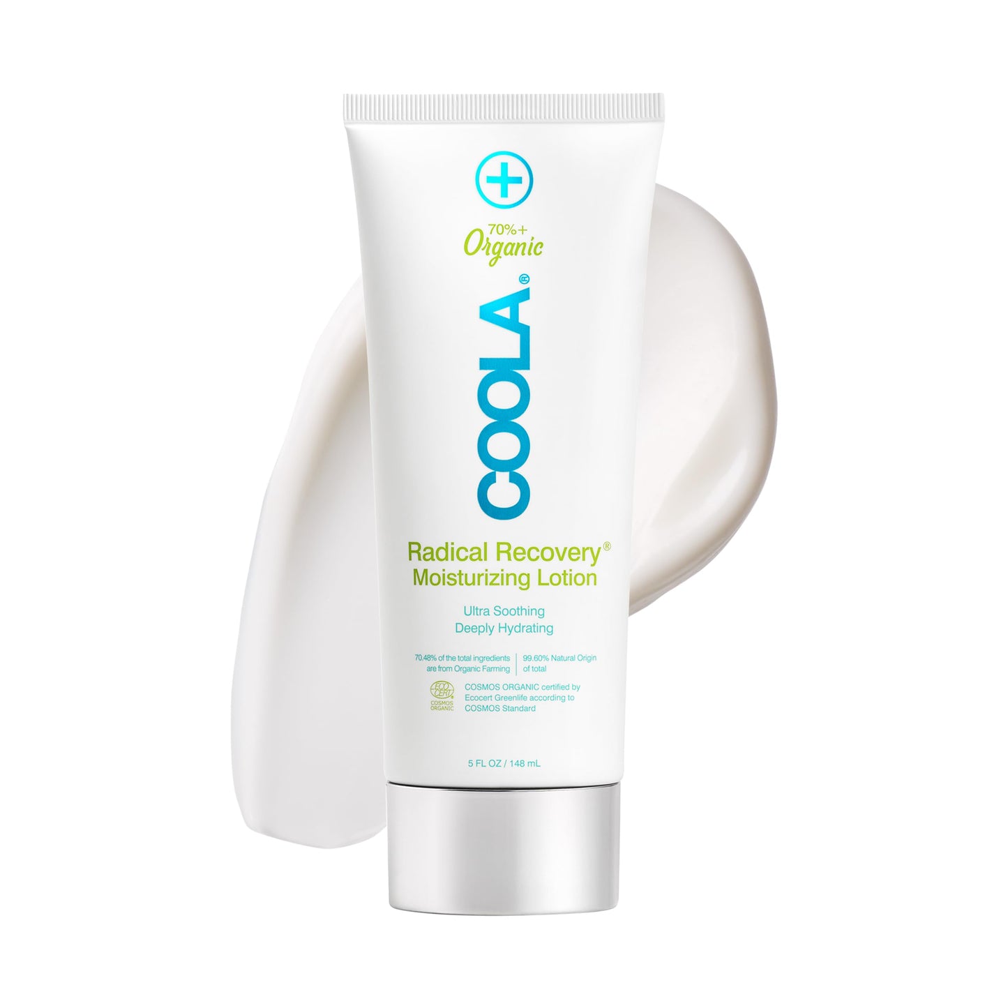COOLA Organic Radical Recovery After Sun Body Lotion, Includes Aloe Vera, Agave and Lavender Oil for Sunburn Relief, 5 Fl Oz