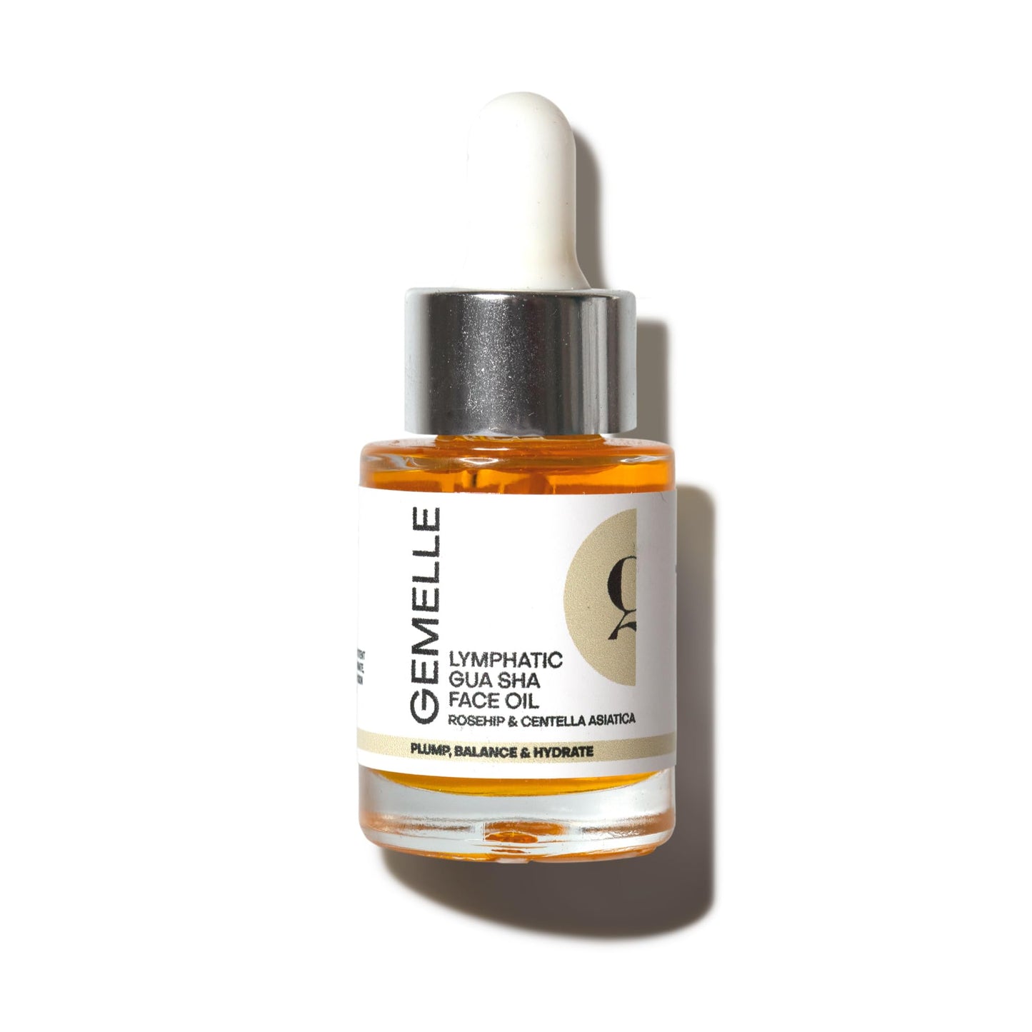 GEMELLE Lymphatic Gua Sha Face Oil – Detox, Hydrate & Plump with Rosehip, Centella & Natural Ingredients | Organic Clean Beauty 15ml